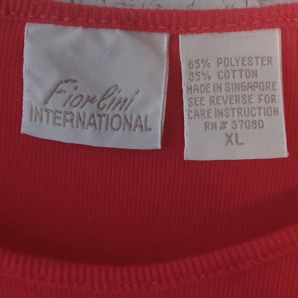 Fiorlini International Sleeveless Red Top Size XL - Picture 2 of 2
